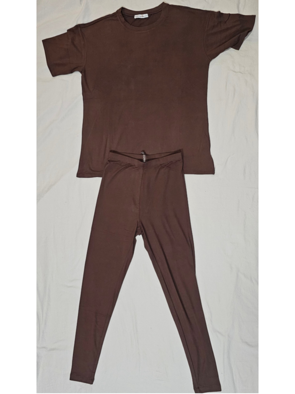 Women's Zenana Brown Leggings Set Size S